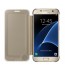 Husa Clear View Cover pentru Samsung Galaxy S7 G930, Gold